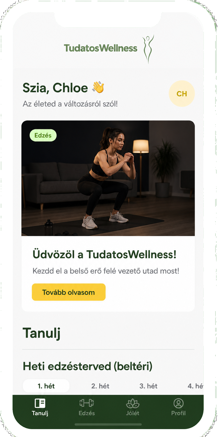 TudatosWellness alkalmazás